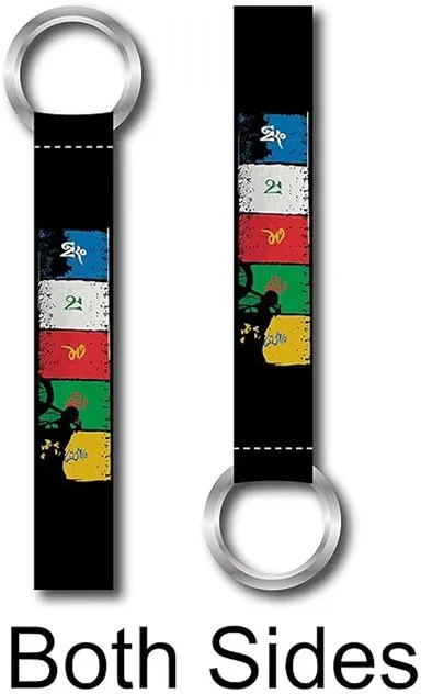 New LaserTech Tibetan Flag Theme Key Chain with Metal Hook Multicolour Buddhist Prayer Flag Keyring for Bike Car Office Bag Backpack Ladakh Travel Souvenir Keychain thumbnail 2
