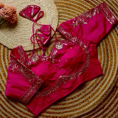 Pink Sleeveless Silk