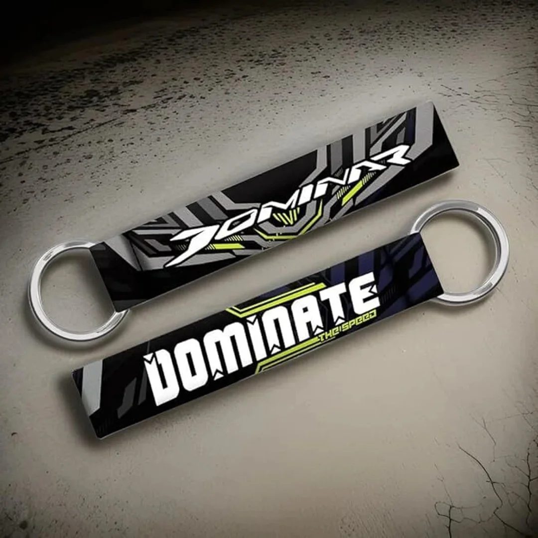 New LaserTech Dominar 01 Motorcycle Key Chain Metal Printed Bike Rider Keychain for Bajaj Dominar Owners Laser Engraved Pendant Key Ring Gift Accessory image 2