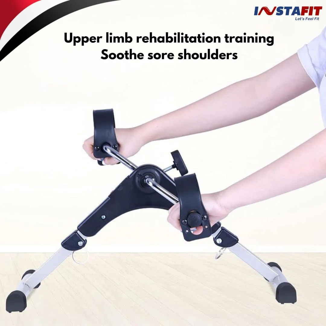 Mini Pedal Exerciser Cycle for Home & Office with LCD Display, Adjustable Resistance, Under Desk Arm & Leg Exercise Bike for Seniors, Rehabilitation & Daily Fitness image 2