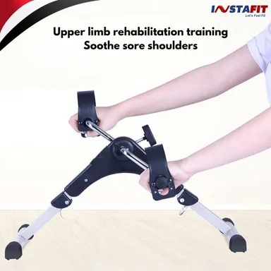 Mini Pedal Exerciser Cycle for Home & Office with LCD Display, Adjustable Resistance, Under Desk Arm & Leg Exercise Bike for Seniors, Rehabilitation & Daily Fitness thumbnail 1
