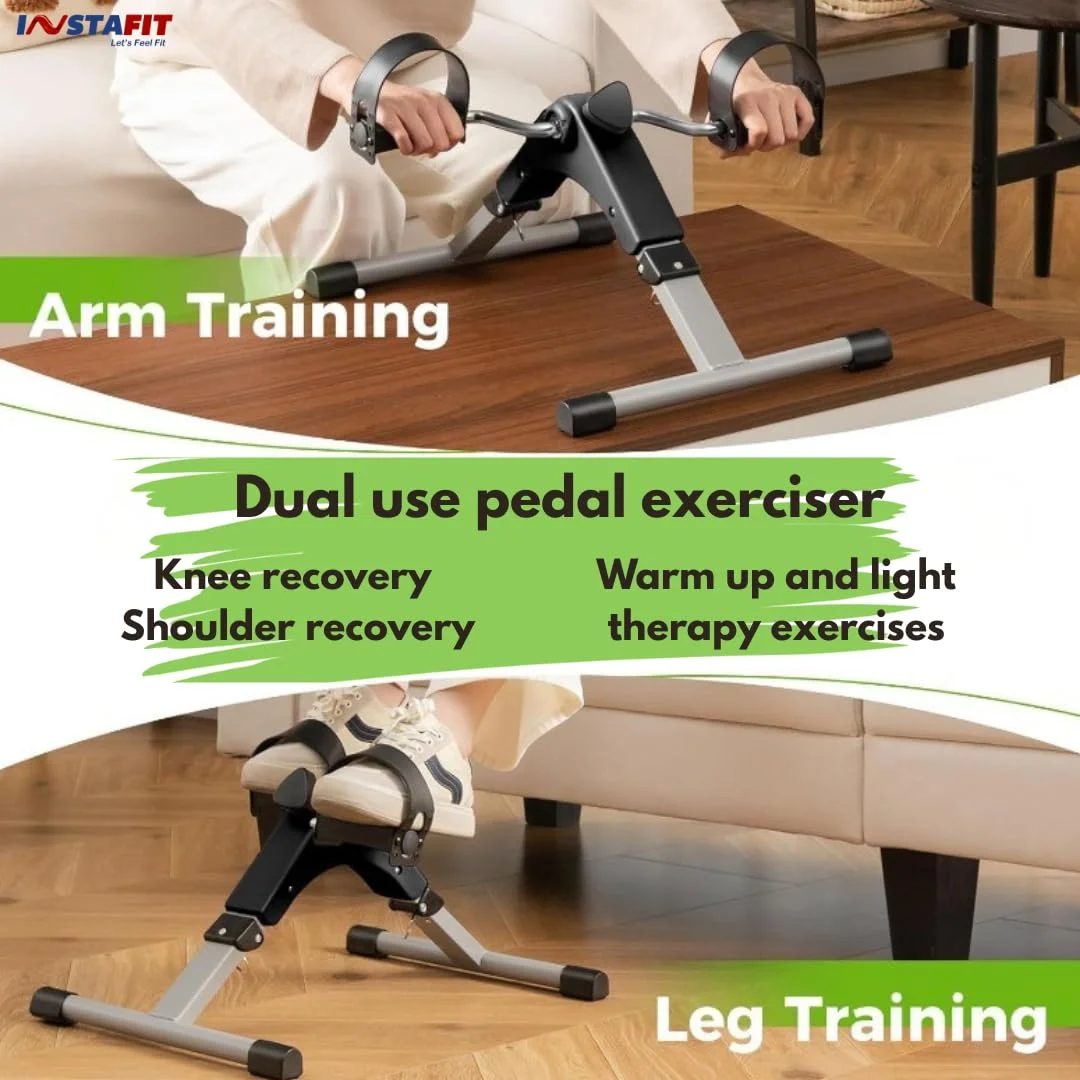 Mini Pedal Exerciser Cycle for Home & Office with LCD Display, Adjustable Resistance, Under Desk Arm & Leg Exercise Bike for Seniors, Rehabilitation & Daily Fitness image 3