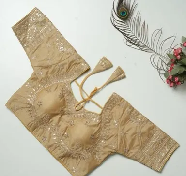 Gold Raw Silk Mirror