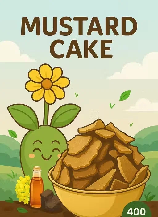 Mustard Cake (Sarso Khal) Organic Plant Fertilizer for Terrace Garden – 400g Pack image 2