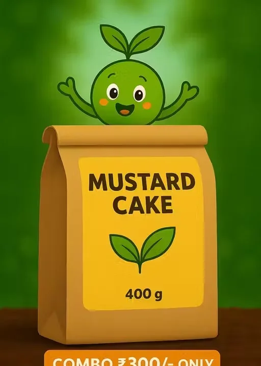 Mustard Cake (Sarso Khal) Organic Plant Fertilizer for Terrace Garden – 400g Pack image 3