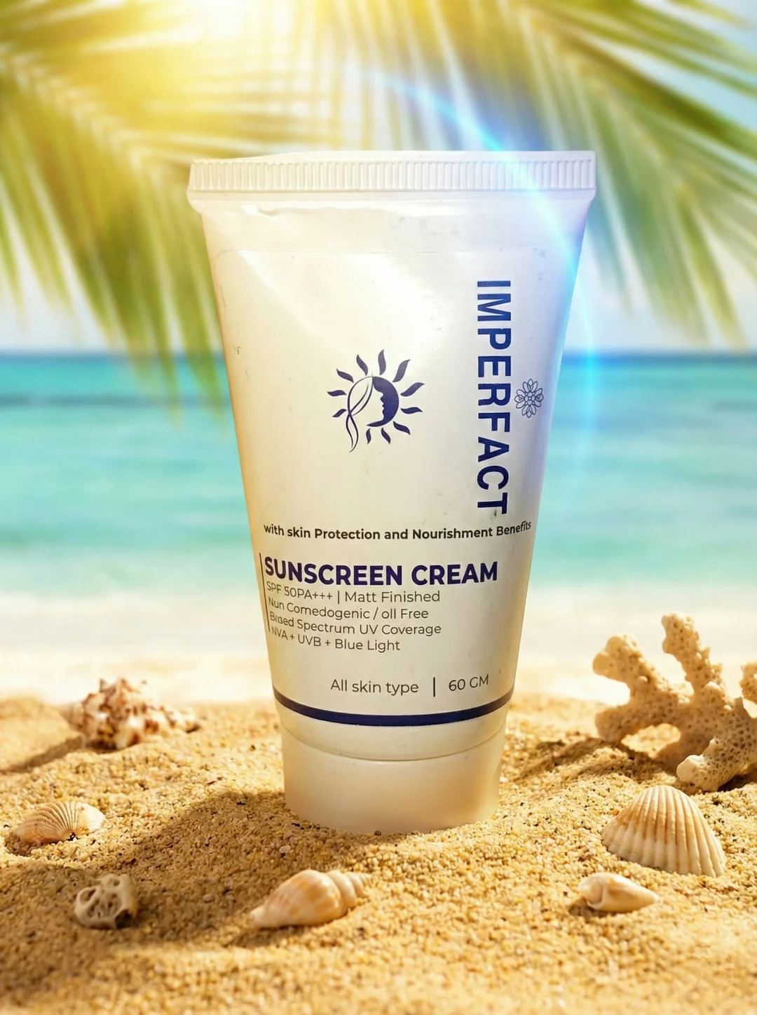 IMPERFACT Matt Finished Broad Spectrum Sunscreen Cream SPF Protection with UVA, UVB & Blue Light Defense | Oil-Free Non-Comedogenic Formula for All Skin Types | 60 ml image 3