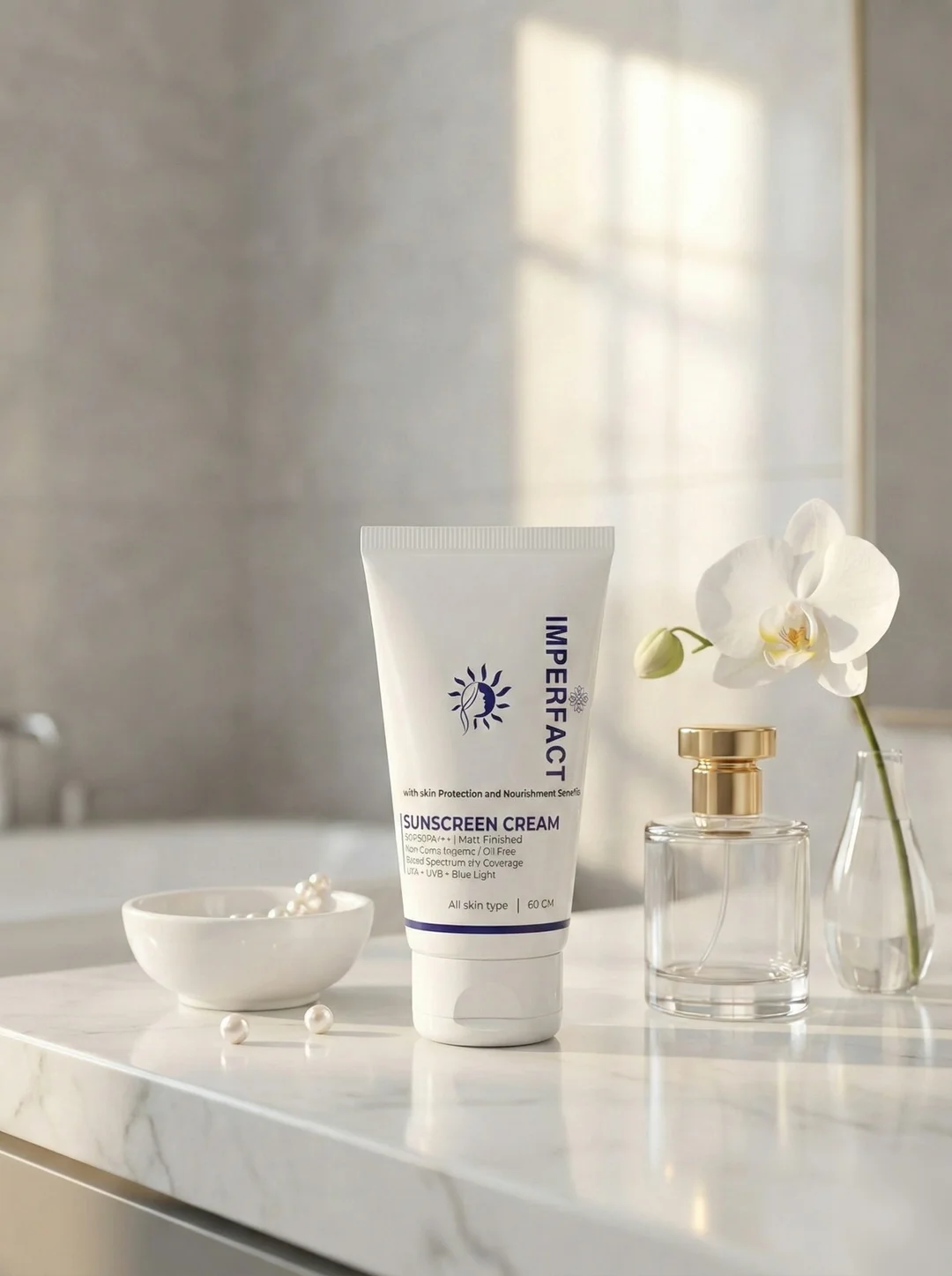 IMPERFACT Matt Finished Broad Spectrum Sunscreen Cream SPF Protection with UVA, UVB & Blue Light Defense | Oil-Free Non-Comedogenic Formula for All Skin Types | 60 ml image 2