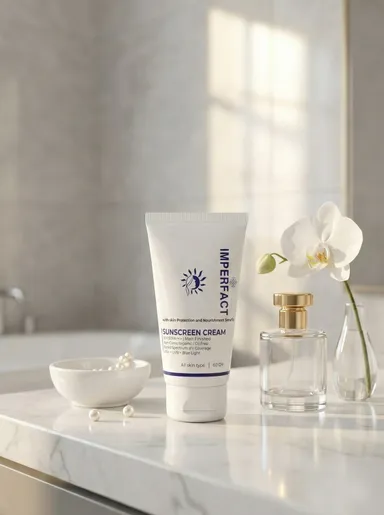 IMPERFACT Matt Finished Broad Spectrum Sunscreen Cream SPF Protection with UVA, UVB & Blue Light Defense | Oil-Free Non-Comedogenic Formula for All Skin Types | 60 ml thumbnail 1