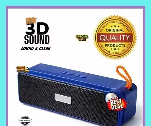 10W Wireless Bluetooth Speaker with Deep Bass Stereo Sound, Bluetooth 5.1, Type-C Fast Charging, Built-in Mic, TF Card Support, Portable Music Speaker for Mobile, Laptop, Tablet, Home, Travel & Outdoor Use image 1