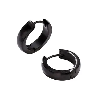 Rishi Cfats Stainless Steel Small Hoop Earrings for Men Kadukkan Huggie Bali Earrings Silver Round Ear Hoop Stud Daily Wear Fashion Jewellery 1 Pair thumbnail 1