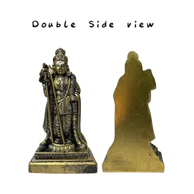 Rishi Crafts Resin Religious Murugan Raja Alangaram Statue Bronze Finish Palani Murugan Idol Lord Murugan Decorative Showpiece for Home Temple Pooja Room Spiritual Gift Collection thumbnail 3