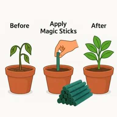 Plant Food Fertilizer Sticks for Indoor & Outdoor Plants |50 Nutrient-Rich Growth Booster Sticks thumbnail 1