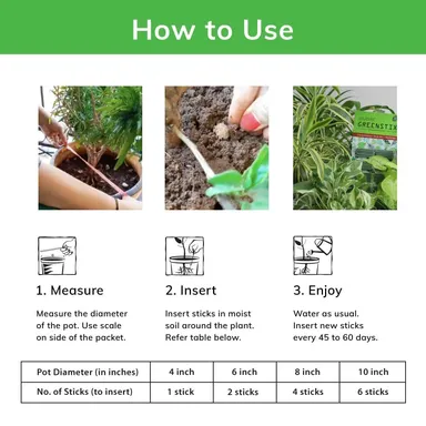 Plant Food Fertilizer Sticks for Indoor & Outdoor Plants |50 Nutrient-Rich Growth Booster Sticks thumbnail 2