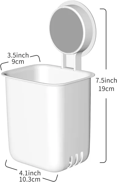 Plastic Wall Mounted Toothbrush Holder with Shelf | Bathroom Toothbrush Stand | Self Adhesive Toothbrush Organizer (2 Holder) thumbnail 2