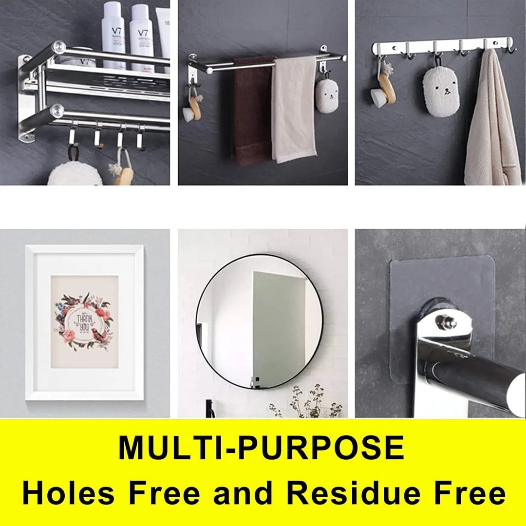 wall hooks with waterproof, no-drill, nail-free installation. Strong seamless hooks for kitchen, bathroom & home. image 4