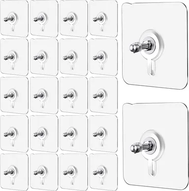 wall hooks with waterproof, no-drill, nail-free installation. Strong seamless hooks for kitchen, bathroom & home. thumbnail 2