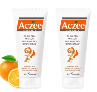Aczee Clear Aloe Vera Face Wash with Lemon Extract Pack of 2 | Tea Tree & Vitamin E | 120g thumbnail 3