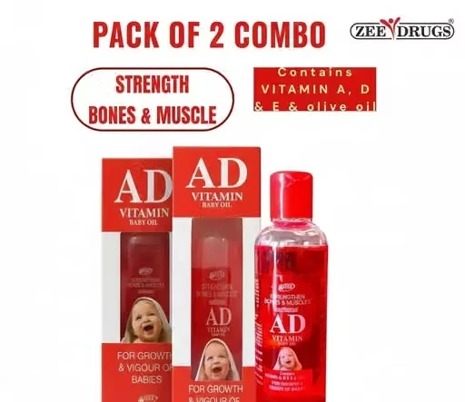 Vitamin Baby Oil with Vitamins A, D, E & Olive Oil Pack of 2 (200ml) image 4