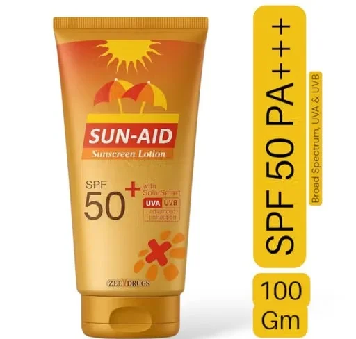 Sun Aid Sunscreen Lotion SPF 50+ PA+++ UVA UVB Protection 100g image 3