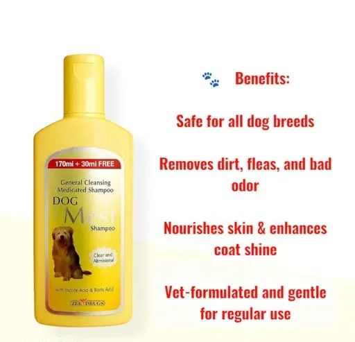 Dog Mest Medicated Pet Shampoo for Dogs & Cats | Anti Tick, Anti Itch, Skin Care Shampoo 200ml image 4