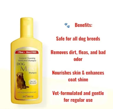 Dog Mest Medicated Pet Shampoo for Dogs & Cats | Anti Tick, Anti Itch, Skin Care Shampoo 200ml thumbnail 3