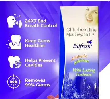 Cool Mint Mouthwash 100ml Pack of 2 | Antiseptic Mouthwash | Removes 99.9% Germs | Anti-Plaque & Fresh Breath (200ml) thumbnail 2
