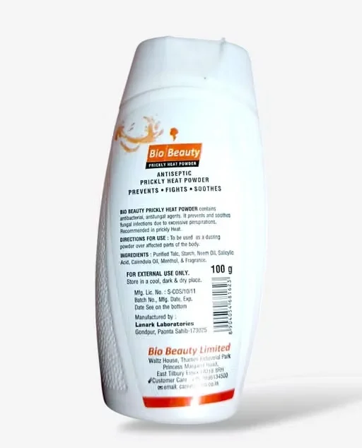 Bio Beauty Antiseptic Prickly Heat Powder 100gm | Cooling & Anti-Fungal Body Powder image 2