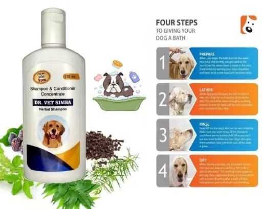 Dog Shampoo & Ticknil Soap Combo for Dogs & Cats | Anti-Tick, Flea & Itch Relief | Neem & Aloe Vera Shampoo 200ml + Herbal Soap 150g | Bathing & Grooming Care image 4