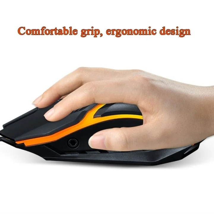 USB Wired RGB Gaming Mouse with Silent Click, 1200 DPI Optical Sensor, Ergonomic Design for PC, Laptop & Desktop image 6