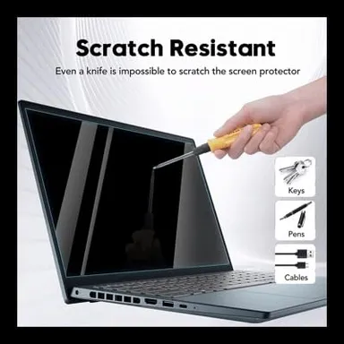 Laptop Protection Combo 2 for 14.6 Inch Laptop | Screen Guard, Keyboard Protector & Transparent Laptop Skin | Scratch Resistant, Bubble-Free, Waterproof Clear Protective Film thumbnail 1