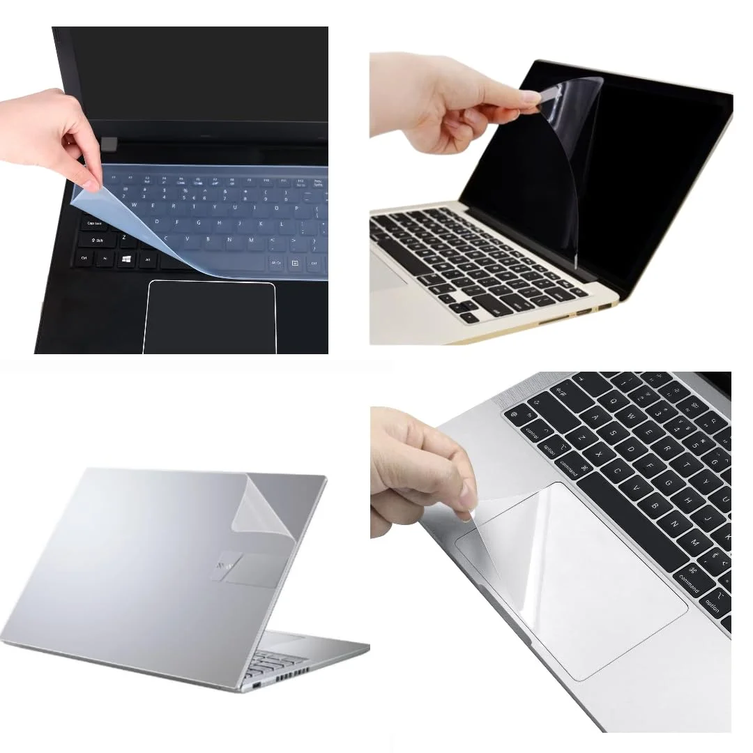 Laptop Protection Combo 2 for 14.6 Inch Laptop | Screen Guard, Keyboard Protector & Transparent Laptop Skin | Scratch Resistant, Bubble-Free, Waterproof Clear Protective Film image 4