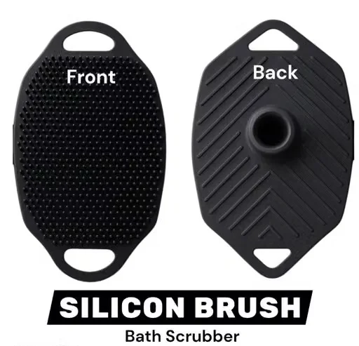 Silicone Dog Bath Scrubber Brush with Shampoo Dispenser | 2-in-1 Pet Grooming Massager for Dogs & Cats | Gentle Cleaning Tool image 4