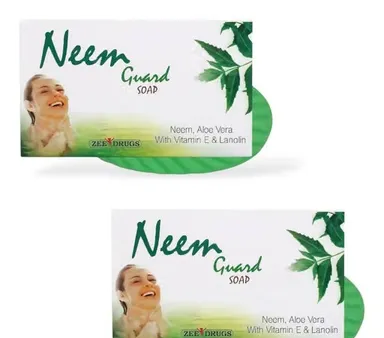 Neem Guard Bath Soap with Aloe Vera, Vitamin E & Lanolin | Deep Cleansing, Skin Protection & Moisturizing Soap | Pack of 2 x 75g thumbnail 3
