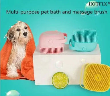 Dog Bath Brush Soft Silicone Pet Grooming & Massage Scrubber | Shampoo Bath Brush for Dogs, Cats & Small Animals | Hair Shedding & Deep Cleaning Grooming Tool (1 Pc) thumbnail 3