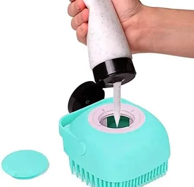 Dog Bath Brush Soft Silicone Pet Grooming & Massage Scrubber | Shampoo Bath Brush for Dogs, Cats & Small Animals | Hair Shedding & Deep Cleaning Grooming Tool (1 Pc) thumbnail 2