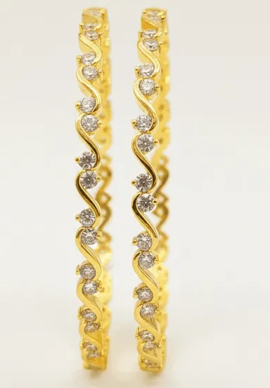 Designer Bangles, Stone Bangles, Sparkling Bangles, Bangles Set, Women's Bangles, Party Wear Bangles, Traditional Bangles, Ethnic Jewellery, Fashion Jewellery, Bhabyam Jewellery Stone Bangles 2.8 thumbnail 1