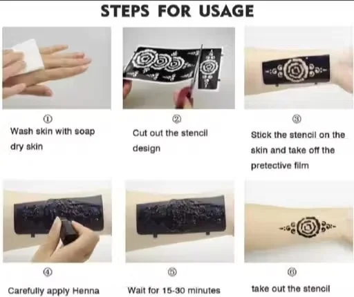 black mehandi cone for beautiful hand designs. Waterproof formula with up to 3 weeks of color. Ideal for festivals, weddings, and special occasions image 3