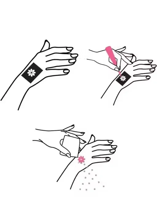 black PVC mehandi stencil for hands and body. Waterproof, easy to apply, beginner-friendly, perfect for weddings, festivals and parties. image 4