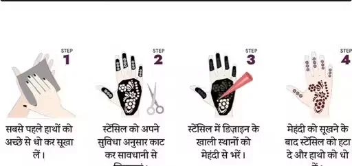 black PVC mehandi stencil for hands and body. Waterproof, easy to apply, beginner-friendly, perfect for weddings, festivals and parties. image 3