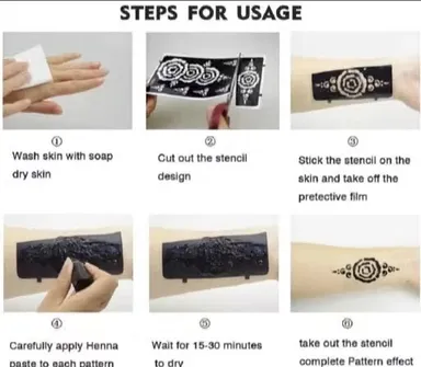Mehandi practice hand for professional training and design practice. Durable black mannequin hand ideal for beginners and artists thumbnail 2