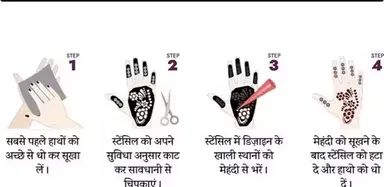 Reusable Mehandi Stencil for Hand & Body | Henna Tattoo Template thumbnail 2