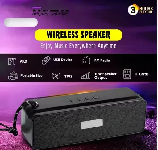 Portable Wireless Bluetooth Speaker with FM, USB & TF Card Support image 3