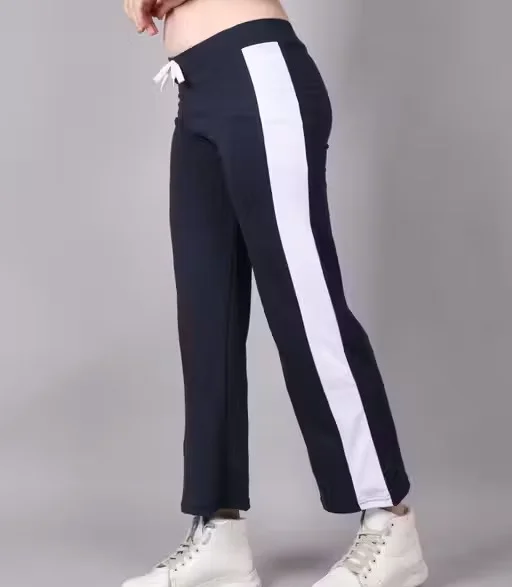 Cotton Track Pants for Women & Girls Pack of 2 | Soft Casual Lounge Wear | Daily Wear Joggers | Breathable Cotton Black-Grey L image 4