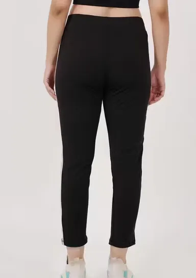 Women Yoga Track Pants | Stretchable Sports Tights | High Waist Gym & Yoga Wear | Slim Fit Activewear Bottom | Pack of 1 BLACK XXL thumbnail 2