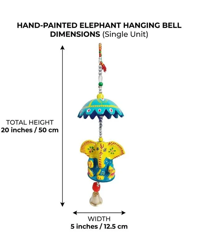 Handcrafted Decorative Ganesha Wall Hanging with Traditional Umbrella & Tassels | Handmade Hindu Lord Ganesh Wall Decor for Home, Office, Entrance, Pooja Room, Diwali Decoration & Festive Gift image 4