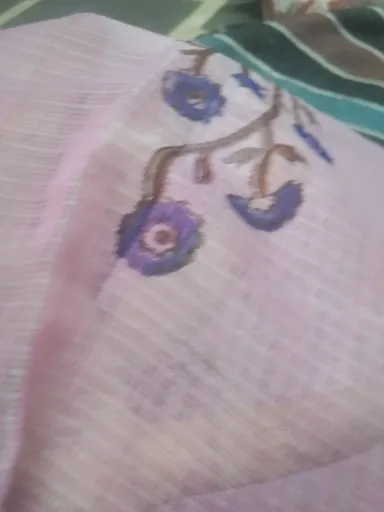 Women's Pastel Pink Block Printed Kota Doria Cotton Blend Unstitched Dress Material with Dupatta Traditional Ethnic Salwar Suit Fabric for Casual Festive Office Wear Pink Free Size thumbnail 14