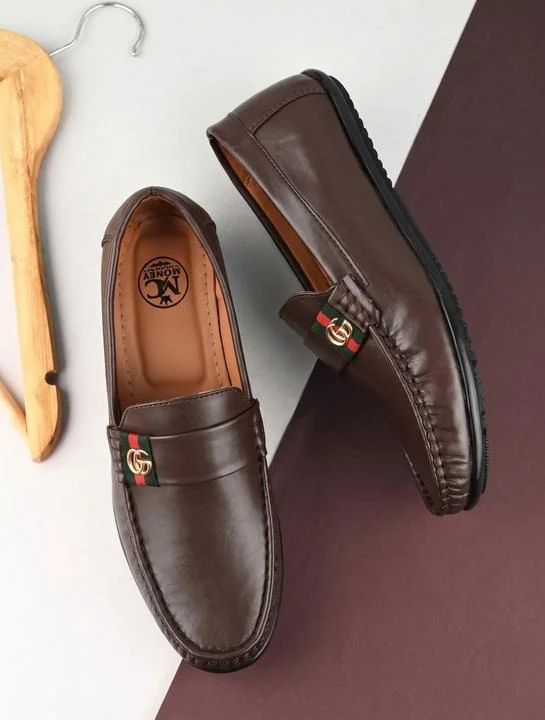 Men's Premium Black Synthetic Leather Horsebit Loafers Slip-On Formal Driving Shoes with Cushioned Comfort Insole for Office Business Party Wedding Casual Wear Brown 10 image 2