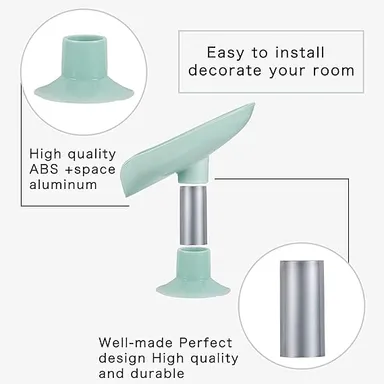 Leaf Shape Self-Draining Soap Holder with Suction Cup, No Drill Soap Dish for Bathroom, Kitchen & Shower, Easy Clean Plastic Soap Stand for Bar Soap thumbnail 3
