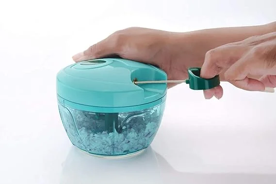 Multipurpose Manual Vegetable Chopper with 3 Stainless Steel Blades | Hand Press Quick Cutter for Onion, Garlic, Vegetables, Fruits, Herbs & Dry Fruits | 500 ml BPA-Free Kitchen Food Chopper image 2