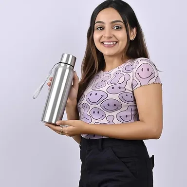Stainless Steel Water Bottle with Leakproof Lid | Rust-Free Reusable Metal Water Bottle for Home, Office, School, Gym & Travel thumbnail 1
